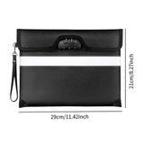 Maxbell Lockable Money Purse Fire Resistant Purse Storage Cash Bag for Passport Black