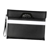 Maxbell Lockable Money Purse Fire Resistant Purse Storage Cash Bag for Passport Black