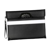 Maxbell Lockable Money Purse Fire Resistant Purse Storage Cash Bag for Passport Black