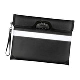 Maxbell Lockable Money Purse Fire Resistant Purse Storage Cash Bag for Passport Black