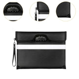 Maxbell Lockable Money Purse Fire Resistant Purse Storage Cash Bag for Passport Black