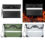 Maxbell Lockable Money Purse Fire Resistant Purse Storage Cash Bag for Passport Black