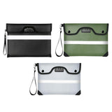 Maxbell Lockable Money Purse Fire Resistant Purse Storage Cash Bag for Passport Black