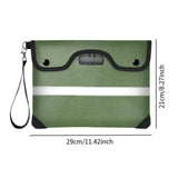 Maxbell Lockable Money Purse Fire Resistant Purse Storage Cash Bag for Passport Green