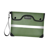 Maxbell Lockable Money Purse Fire Resistant Purse Storage Cash Bag for Passport Green