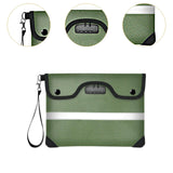 Maxbell Lockable Money Purse Fire Resistant Purse Storage Cash Bag for Passport Green