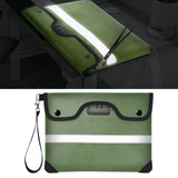 Maxbell Lockable Money Purse Fire Resistant Purse Storage Cash Bag for Passport Green