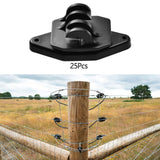 Maxbell 25 Pieces Electric Fence Insulators Sturdy Garden Accessory for Farm Pasture