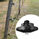 Maxbell 25 Pieces Electric Fence Insulators Sturdy Garden Accessory for Farm Pasture