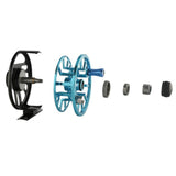 Maxbell Fly Fishing Reel Versatile Fishing Gear for Outdoor Freshwater and Saltwater Black Blue