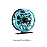 Maxbell Fly Fishing Reel Versatile Fishing Gear for Outdoor Freshwater and Saltwater Black Blue