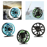 Maxbell Fly Fishing Reel Versatile Fishing Gear for Outdoor Freshwater and Saltwater Black Blue