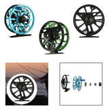 Maxbell Fly Fishing Reel Versatile Fishing Gear for Outdoor Freshwater and Saltwater Black Blue