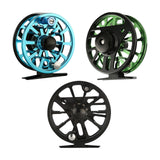 Maxbell Fly Fishing Reel Versatile Fishing Gear for Outdoor Freshwater and Saltwater Black Blue