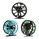 Maxbell Fly Fishing Reel Versatile Fishing Gear for Outdoor Freshwater and Saltwater Black Blue