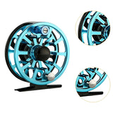 Maxbell Fly Fishing Reel Versatile Fishing Gear for Outdoor Freshwater and Saltwater Black Blue