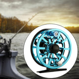 Maxbell Fly Fishing Reel Versatile Fishing Gear for Outdoor Freshwater and Saltwater Black Blue