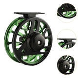Maxbell Fly Fishing Reel Versatile Fishing Gear for Outdoor Freshwater and Saltwater Black Green