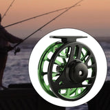 Maxbell Fly Fishing Reel Versatile Fishing Gear for Outdoor Freshwater and Saltwater Black Green