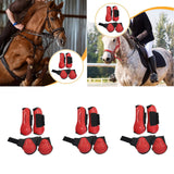 Maxbell 4 Pieces Horse Tendon Boots Shock Absorbing Open Front Fetlock Boots M