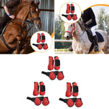 Maxbell 4 Pieces Horse Tendon Boots Shock Absorbing Open Front Fetlock Boots M