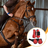 Maxbell 4 Pieces Horse Tendon Boots Shock Absorbing Open Front Fetlock Boots M