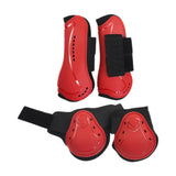 Maxbell 4 Pieces Horse Tendon Boots Shock Absorbing Open Front Fetlock Boots M
