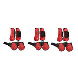 Maxbell 4 Pieces Horse Tendon Boots Shock Absorbing Open Front Fetlock Boots M