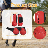 Maxbell 4 Pieces Horse Tendon Boots Shock Absorbing Open Front Fetlock Boots XL