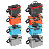 Maxbell Fishing Bucket Foldable Multifunction with Strap for Gardening Picnic Hiking Black 30cmx20cmx20cm