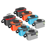 Maxbell Fishing Bucket Foldable Multifunction with Strap for Gardening Picnic Hiking Black 30cmx20cmx20cm