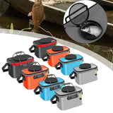 Maxbell Fishing Bucket Foldable Multifunction with Strap for Gardening Picnic Hiking Black 30cmx20cmx20cm