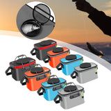 Maxbell Fishing Bucket Foldable Multifunction with Strap for Gardening Picnic Hiking Black 30cmx20cmx20cm