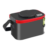 Maxbell Fishing Bucket Foldable Multifunction with Strap for Gardening Picnic Hiking Black 30cmx20cmx20cm