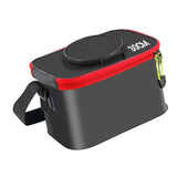 Maxbell Fishing Bucket Foldable Multifunction with Strap for Gardening Picnic Hiking Black 30cmx20cmx20cm
