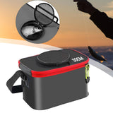Maxbell Fishing Bucket Foldable Multifunction with Strap for Gardening Picnic Hiking Black 30cmx20cmx20cm