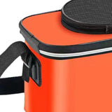 Maxbell Fishing Bucket Foldable Multifunction with Strap for Gardening Picnic Hiking Orange 30cmx20cmx20cm
