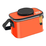 Maxbell Fishing Bucket Foldable Multifunction with Strap for Gardening Picnic Hiking Orange 30cmx20cmx20cm