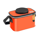 Maxbell Fishing Bucket Foldable Multifunction with Strap for Gardening Picnic Hiking Orange 30cmx20cmx20cm