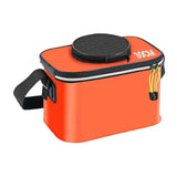 Maxbell Fishing Bucket Foldable Multifunction with Strap for Gardening Picnic Hiking Orange 30cmx20cmx20cm