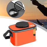 Maxbell Fishing Bucket Foldable Multifunction with Strap for Gardening Picnic Hiking Orange 30cmx20cmx20cm
