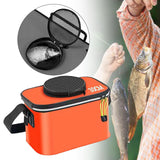 Maxbell Fishing Bucket Foldable Multifunction with Strap for Gardening Picnic Hiking Orange 30cmx20cmx20cm