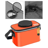 Maxbell Fishing Bucket Foldable Multifunction with Strap for Gardening Picnic Hiking Orange 30cmx20cmx20cm
