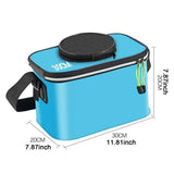 Maxbell Fishing Bucket Foldable Multifunction with Strap for Gardening Picnic Hiking Blue 30cmx20cmx20cm