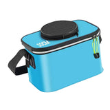 Maxbell Fishing Bucket Foldable Multifunction with Strap for Gardening Picnic Hiking Blue 30cmx20cmx20cm
