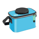 Maxbell Fishing Bucket Foldable Multifunction with Strap for Gardening Picnic Hiking Blue 30cmx20cmx20cm