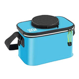 Maxbell Fishing Bucket Foldable Multifunction with Strap for Gardening Picnic Hiking Blue 30cmx20cmx20cm