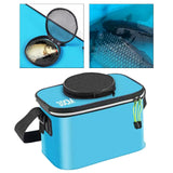 Maxbell Fishing Bucket Foldable Multifunction with Strap for Gardening Picnic Hiking Blue 30cmx20cmx20cm
