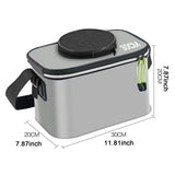 Maxbell Fishing Bucket Foldable Multifunction with Strap for Gardening Picnic Hiking Gray 30cmx20cmx20cm