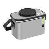 Maxbell Fishing Bucket Foldable Multifunction with Strap for Gardening Picnic Hiking Gray 30cmx20cmx20cm